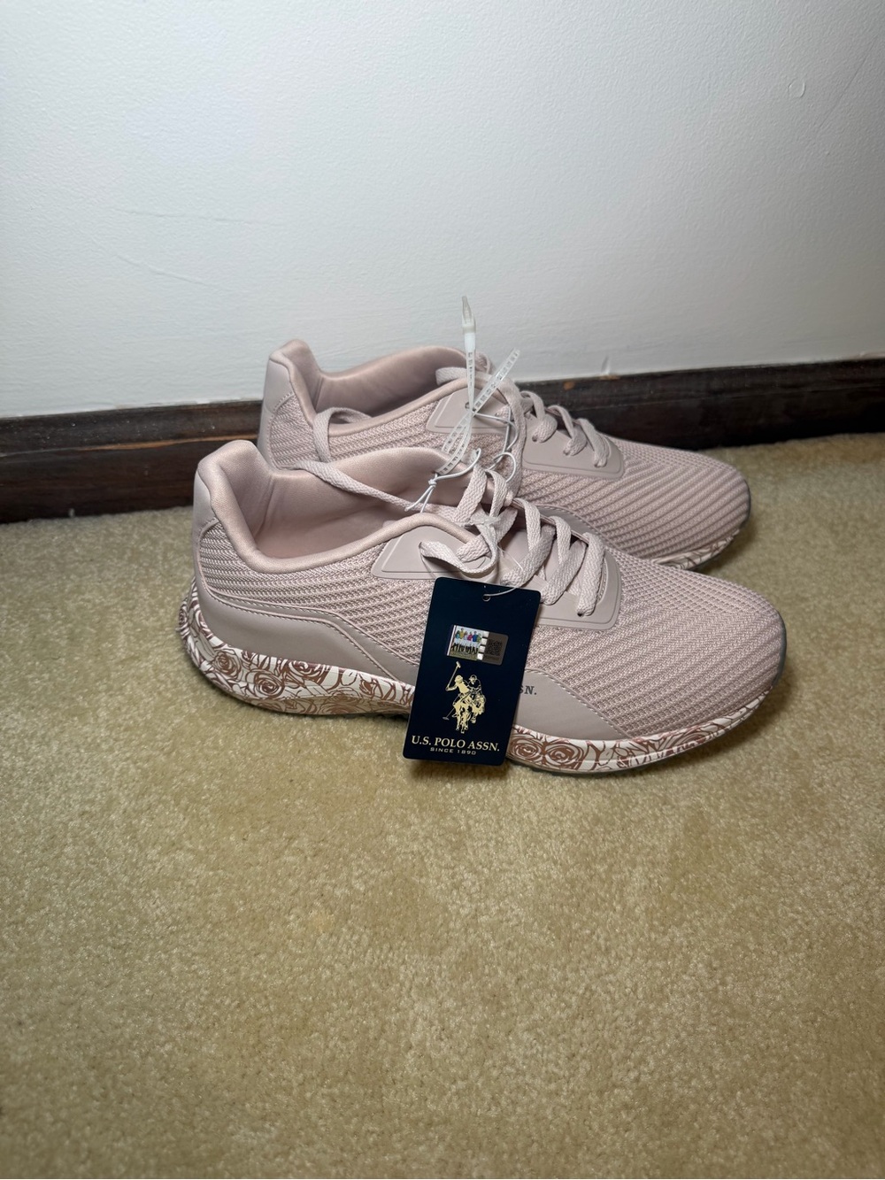 U.S. Polo Assn. Women's Pink Athletic Sneakers